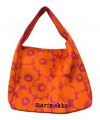 marimekkoマリメッコ）の古着「Knitted Bag Large shoulder bag」｜オレンジ