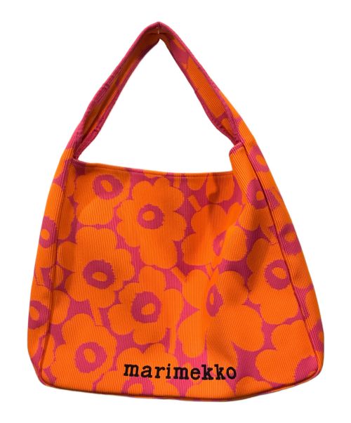 marimekko（マリメッコ）marimekko (マリメッコ) Knitted Bag Large shoulder bag オレンジの古着・服飾アイテム