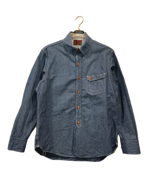 freewheelers（フリーホイーラーズ）freewheelers (フリーホイーラーズ) OWEN EXPLORER SHIRT インディゴ サイズ:16の古着・服飾アイテム