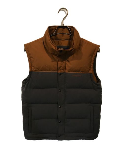 Patagonia（パタゴニア）Patagonia (パタゴニア) BIVY DOWN VEST ブラウン×グレー サイズ:Sの古着・服飾アイテム