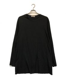 Yohji Yamamoto pour homme（ヨウジヤマモト プールオム）の古着「スリットロングTシャツ」｜ブラック