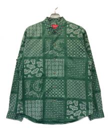 SUPREME（シュプリーム）の古着「Paisley Grid Shirt」｜グリーン