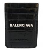 BALENCIAGAバレンシアガ）の古着「クロコ型押しマグネットカードホルダー」｜ブラック