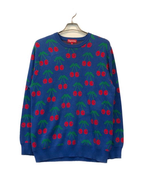 SUPREME（シュプリーム）SUPREME (シュプリーム) Cherries Sweater ブルー サイズ:Mの古着・服飾アイテム