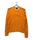 stussyステューシー）の古着「Loose Knit Sweater」｜オレンジ