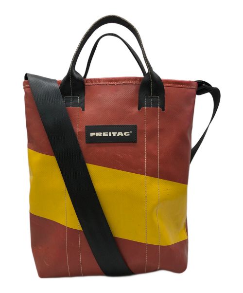 FREITAG（フライターグ）FREITAG (フライターグ) BOBリメイクショルダーバッグ イエロー×レッドの古着・服飾アイテム