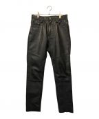 Schottショット）の古着「LEATHER 5 POCKET PANTS」｜ブラック