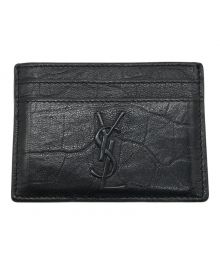 Saint Laurent Paris（サンローランパリ）の古着「YSLロゴカードケース」｜ブラック