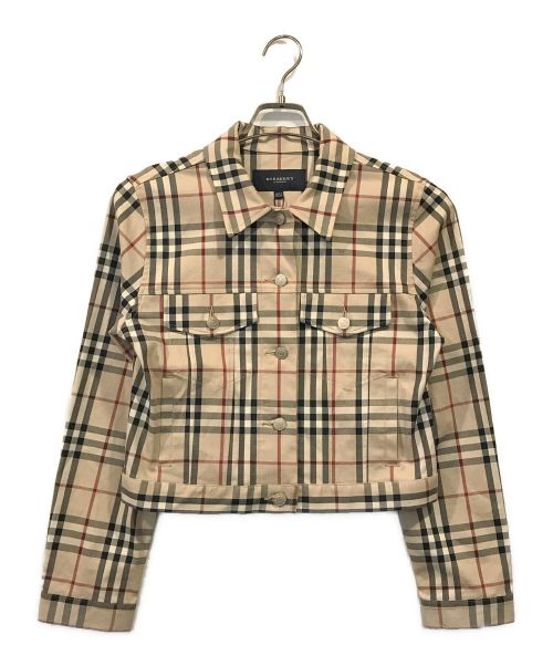 BURBERRY LONDON（バーバリーロンドン）BURBERRY LONDON (バーバリーロンドン) ノバチェックトラッカージャケット ベージュ サイズ:SIZE UK10の古着・服飾アイテム