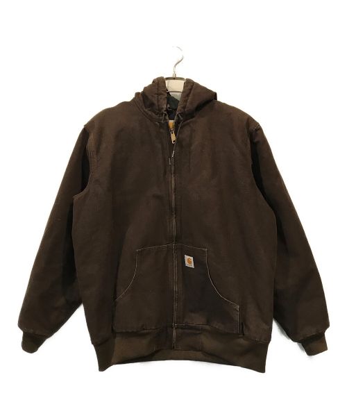 CarHartt（カーハート）CarHartt (カーハート) フーディージャケット ブラウン サイズ:XL(14/16)　ﾒﾝｽﾞM相当の古着・服飾アイテム