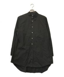 GROUND Y（グラウンドワイ）の古着「100/2 COTTON BROADCLOTH HALF COLLAR SHIRT」｜ブラック