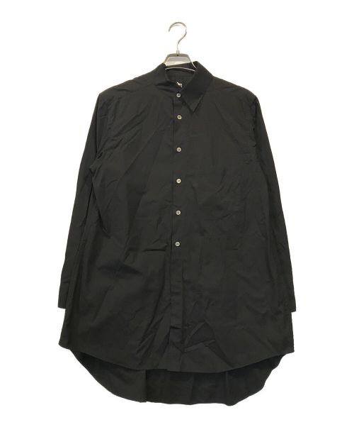 GROUND Y（グラウンドワイ）GROUND Y (グラウンドワイ) 100/2 COTTON BROADCLOTH HALF COLLAR SHIRT ブラック サイズ:SIZE 3の古着・服飾アイテム