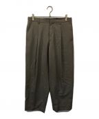 E.TAUTZイートーツ）の古着「PLEATED TAILORED TROUSERS」｜グリーン