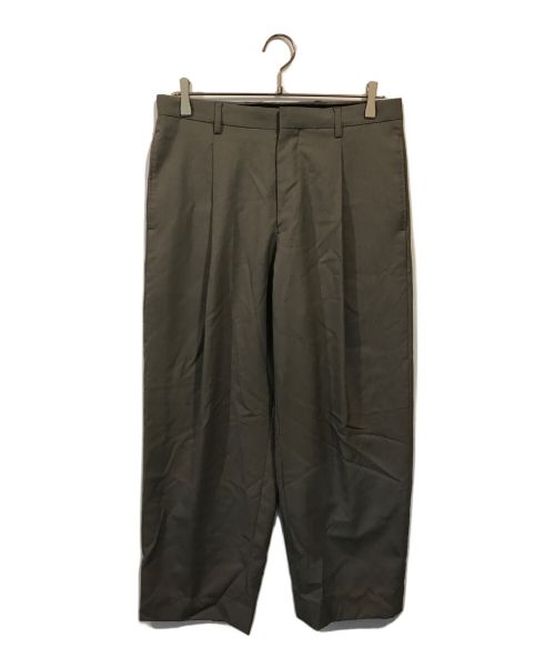 E.TAUTZ（イートーツ）E.TAUTZ (イートーツ) PLEATED TAILORED TROUSERS グリーン サイズ:81cm (W32)の古着・服飾アイテム