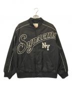 SUPREMEシュプリーム）の古着「Contrast Script Varsity Jacket」｜ブラック