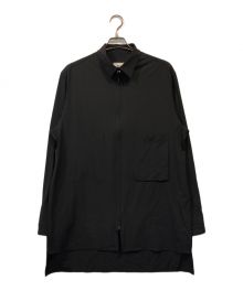 Y-3（ワイスリー）の古着「FULL ZIP LONGLINE SHIRT」｜ブラック