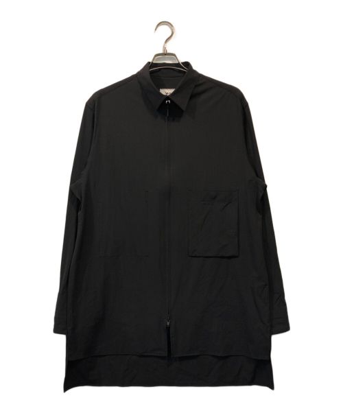 Y-3（ワイスリー）Y-3 (ワイスリー) FULL ZIP LONGLINE SHIRT ブラック サイズ:Mの古着・服飾アイテム