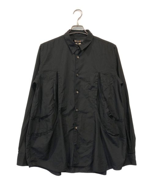 BLACK COMME des GARCONS（ブラック コムデギャルソン）BLACK COMME des GARCONS (ブラック コムデギャルソン) デザインシャツ ブラック サイズ:Lの古着・服飾アイテム