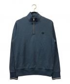 FRED PERRYフレッドペリー）の古着「Half Zip Sweatshirt」｜ブルー