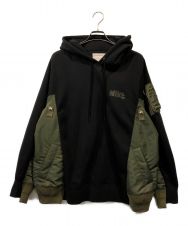 NIKE (ナイキ) sacai (サカイ) NRG HOODY MA-1 グリーン サイズ:XL