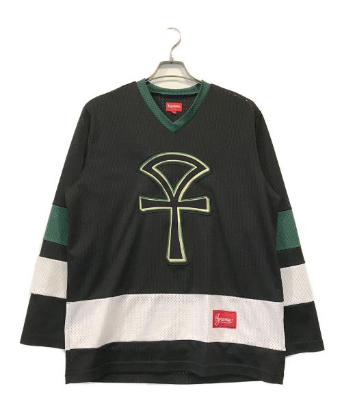 SUPREME（シュプリーム）SUPREME (シュプリーム) Ankh Hockey Jersey グリーン×ブラック サイズ:Mの古着・服飾アイテム