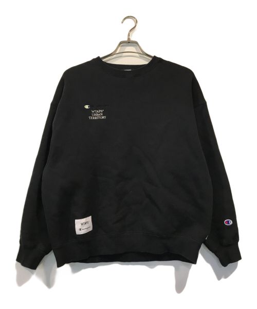 Champion（チャンピオン）Champion (チャンピオン) WTAPS (ダブルタップス) クルーネックスウェット ブラック サイズ:ｍの古着・服飾アイテム