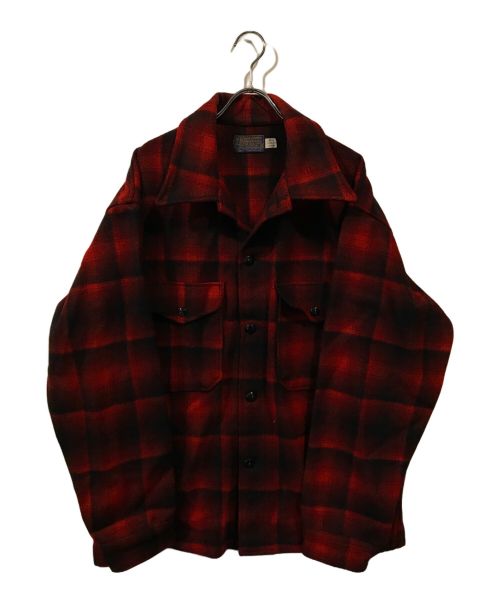 PENDLETON（ペンドルトン）PENDLETON (ペンドルトン) 70'sウールチェックジャケット レッド サイズ:XLの古着・服飾アイテム