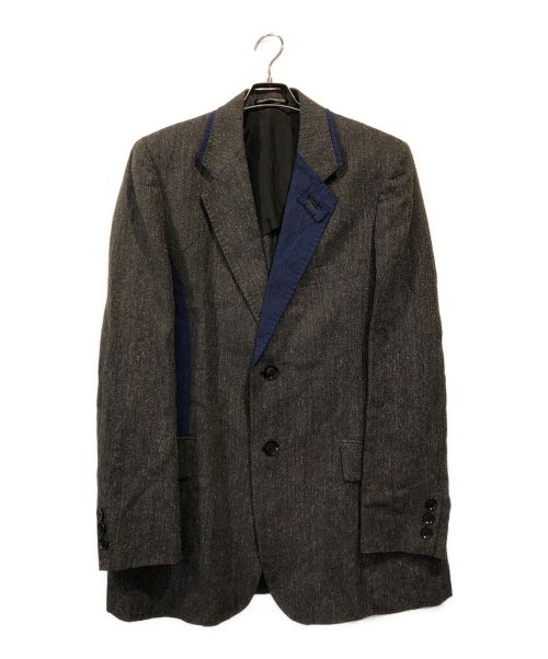 Yohji Yamamoto pour homme（ヨウジヤマモト プールオム）Yohji Yamamoto pour homme (ヨウジヤマモト プールオム) 切替ジャケット グレー サイズ:３の古着・服飾アイテム