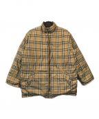 Burberry'sバーバリーズ）の古着「ノバチェックリバーシブルダウンジャケット」｜ブラウン×ベージュ