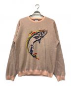 PSEUDOS×CHAOS FISHING CLUBシュードス×カオスフィッシングクラブ）の古着「JACQUARD SWEATER LS」｜ベージュ