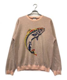 PSEUDOS×CHAOS FISHING CLUB（シュードス×カオスフィッシングクラブ）の古着「JACQUARD SWEATER LS」｜ベージュ