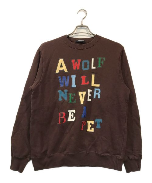 UNDERCOVER（アンダーカバー）UNDERCOVER (アンダーカバー) SWEAT A WOLF WILL NEVER BE A PET ブラウン サイズ:SIZE 3の古着・服飾アイテム