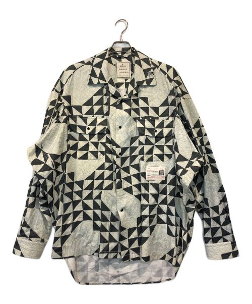 Maison MIHARA YASUHIRO（メゾン ミハラ ヤスヒロ）Maison MIHARA YASUHIRO (メゾン ミハラ ヤスヒロ) Triangle-Quilt Printed Shirt グレー サイズ:48の古着・服飾アイテム