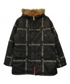 SUPREMEシュプリーム）の古着「Logo Tape N-3B Parka」｜ブラック