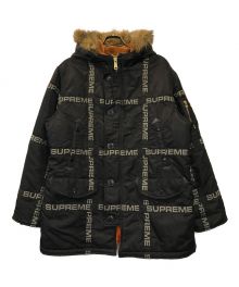 SUPREME（シュプリーム）の古着「Logo Tape N-3B Parka」｜ブラック