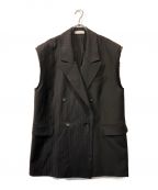 MAISON SPECIALメゾンスペシャル）の古着「Back Slit Cut off Over Gilet」｜ブラック