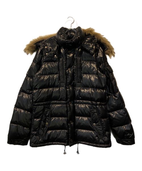 MONCLER（モンクレール）MONCLER (モンクレール) ファー付ダウンジャケット ブラック サイズ:SIZE 1の古着・服飾アイテム