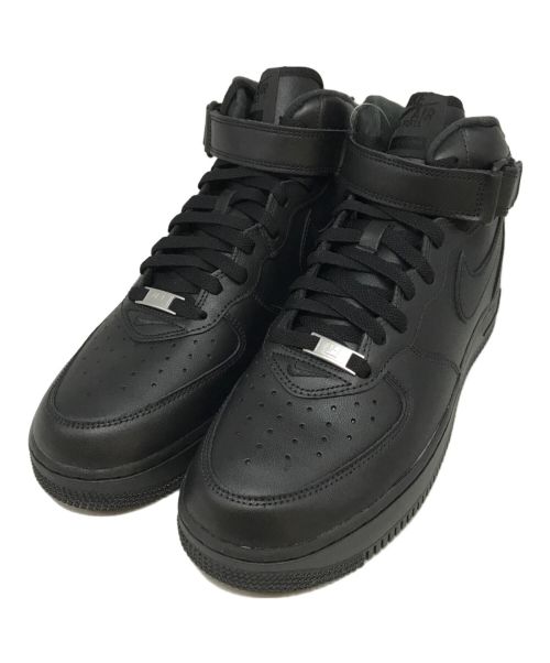 NIKE（ナイキ）NIKE (ナイキ) SUPREME (シュプリーム) Air Force 1 Midミドルカットスニーカー ブラック サイズ:27.5の古着・服飾アイテム