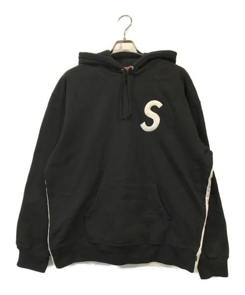 SUPREME（シュプリーム）SUPREME (シュプリーム) S Logo Split Hooded ブラック×アイボリー サイズ:XLの古着・服飾アイテム