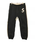 SUPREMEシュプリーム）の古着「S Logo Split Sweatpant」｜ブラック×アイボリー