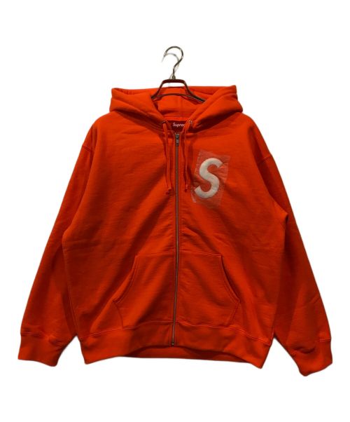 SUPREME（シュプリーム）SUPREME (シュプリーム) s logo zip up hooded sweatshirt オレンジ サイズ:Lの古着・服飾アイテム