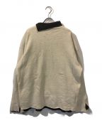 amachi.アマチ）の古着「DOUBLE LAYER WOOL TOP」｜グレー×ホワイト