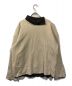 amachi. (アマチ) DOUBLE LAYER WOOL TOP グレー×ホワイト サイズ:5：18000円