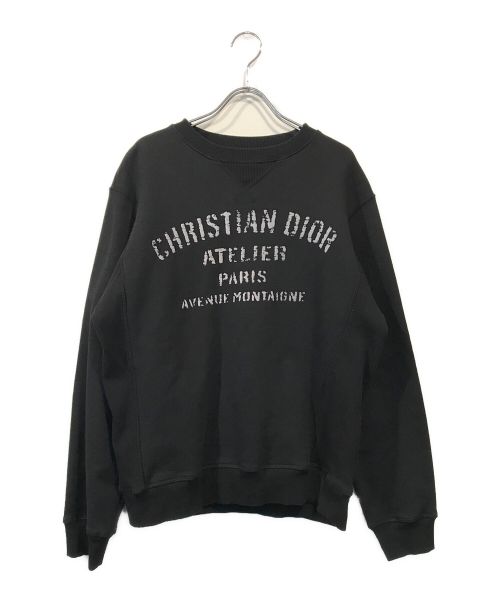 Christian Dior（クリスチャン ディオール）Christian Dior (クリスチャン ディオール) Atelier Logo Sweatshir ブラック サイズ:Sの古着・服飾アイテム