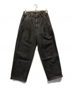 ULTERIORアルテリア）の古着「OLD DENIM WIDE PANTS」｜ブラック