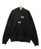 SUPREME×COMME des GARCONS SHIRTシュプリーム×コムデギャルソンシャツ）の古着「Split Box Logo Hooded Sweatshirt」｜ブラック