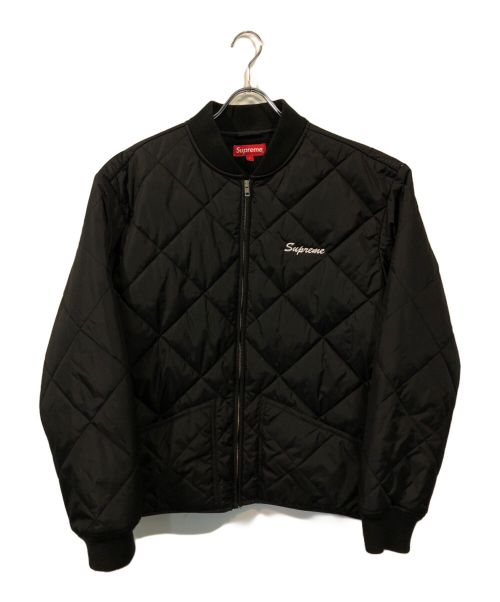 SUPREME（シュプリーム）SUPREME (シュプリーム) Quit Your Job Quilted Work Jacket ブラック サイズ:Lの古着・服飾アイテム