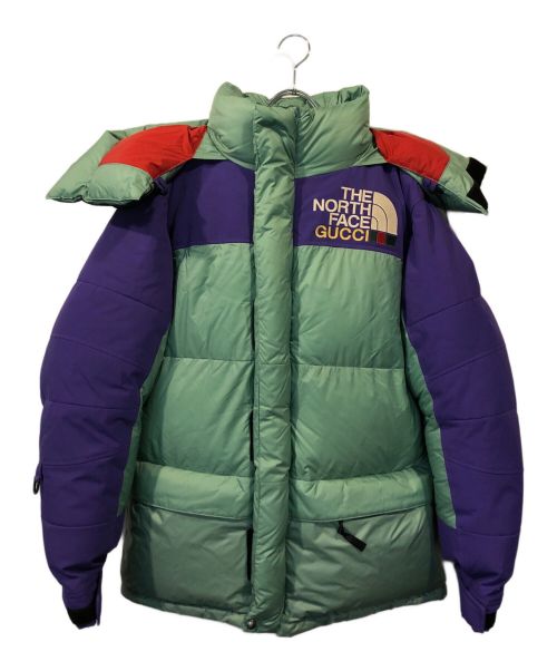 THE NORTH FACE（ザ ノース フェイス）THE NORTH FACE (ザ ノース フェイス) GUCCI (グッチ) カラー切替オーバーサイズダウンジャケットコート グリーン サイズ:Sの古着・服飾アイテム