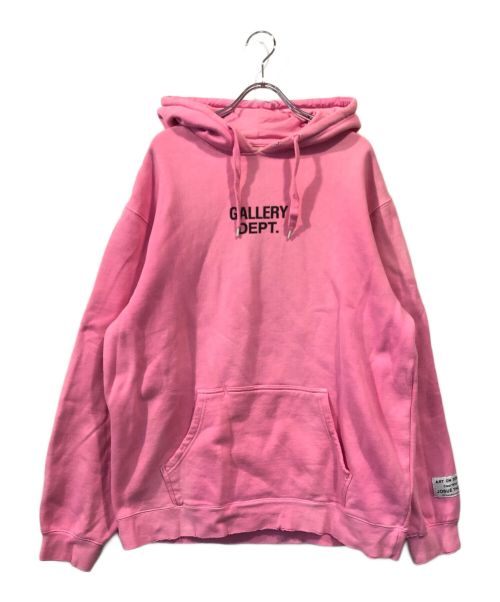 GALLERY DEPT（ギャラリー デプト）GALLERY DEPT (ギャラリー デプト) DEPT LOGO HOODIE ピンク サイズ:XLの古着・服飾アイテム