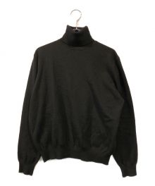 BALENCIAGA（バレンシアガ）の古着「バックロゴタートルネックニット」｜ブラック